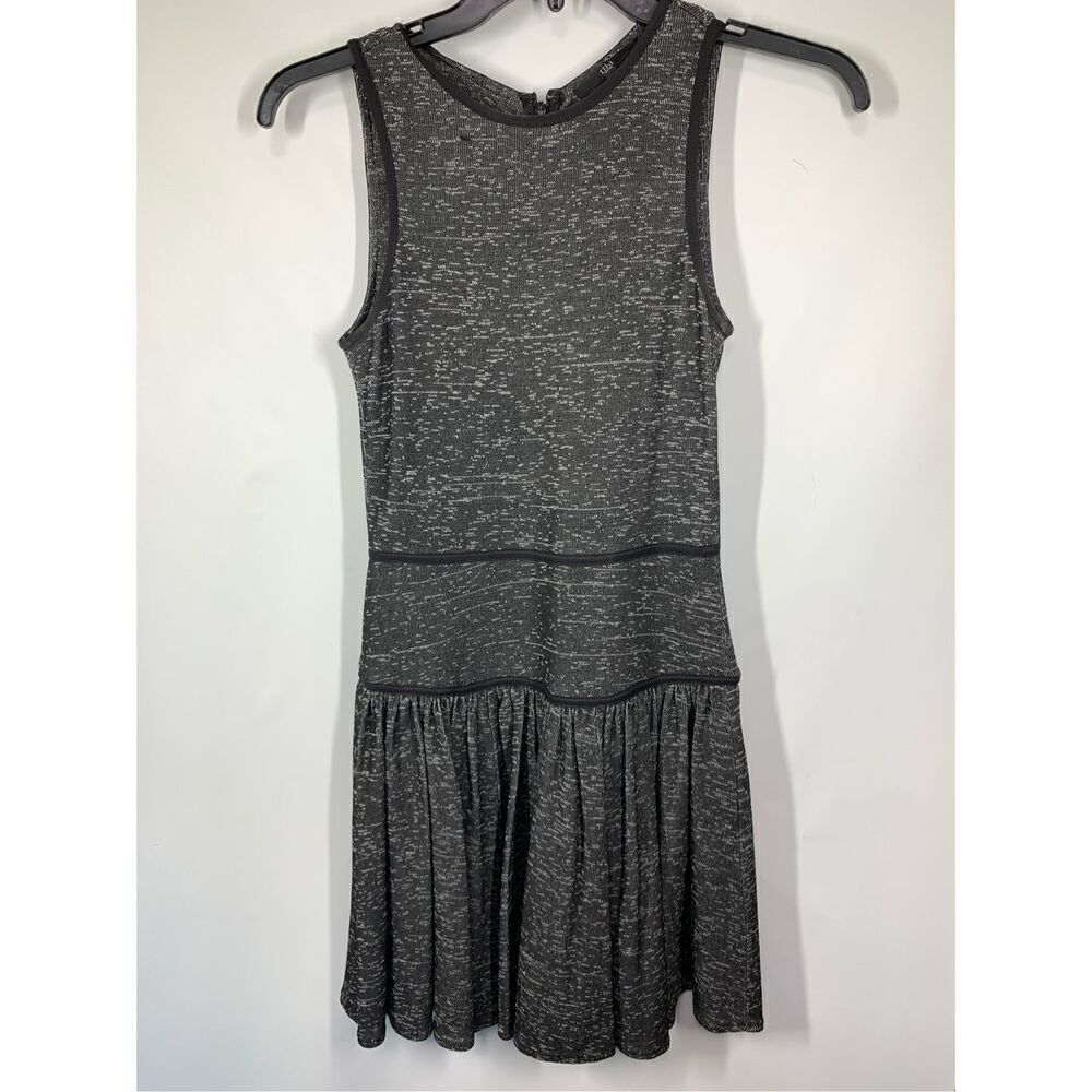 Tibi Women's Sleeveless Pleated Fit and Flare Midi Dress Heather Gray Size 4